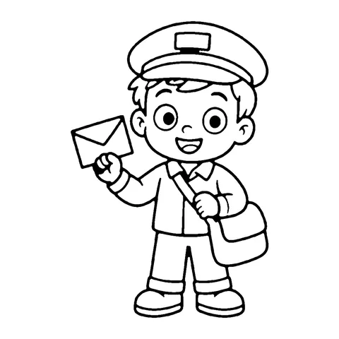 Mail Carrier coloring page