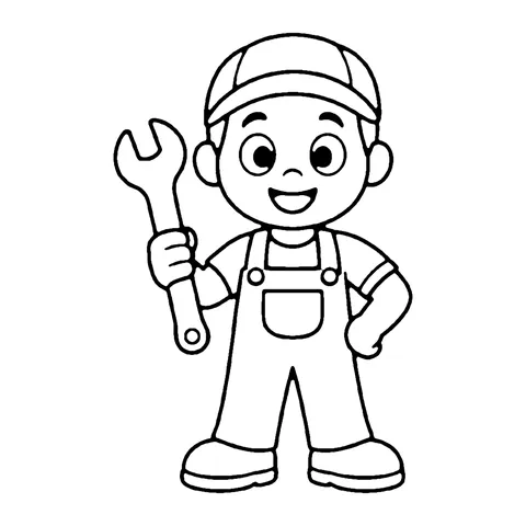 Plumber coloring page