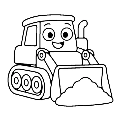 Bulldozer coloring page