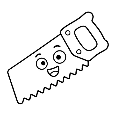 Hand Saw coloring page