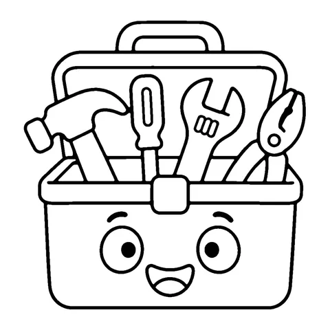 Toolbox coloring page