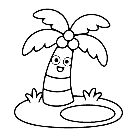 Desert Oasis coloring page