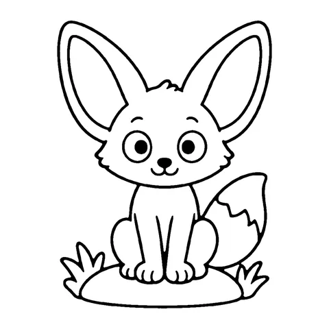 Fennec Fox coloring page