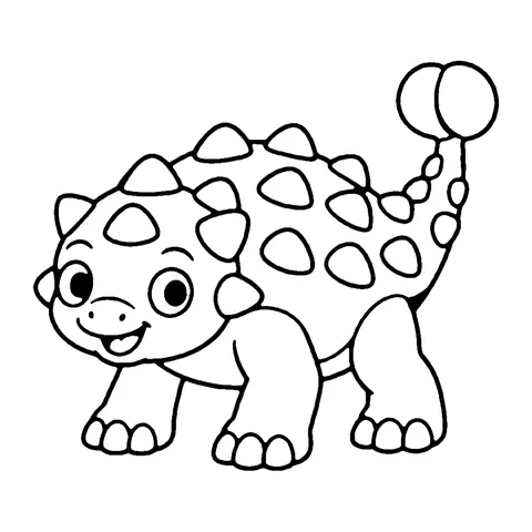 Ankylosaurus coloring page