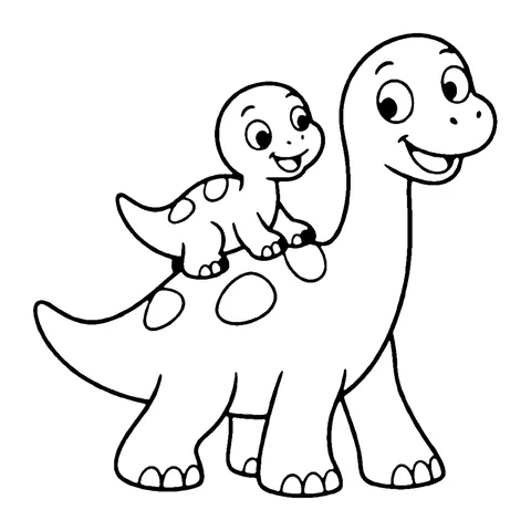 Dinosaur Family coloring page