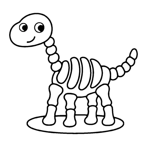 Dinosaur Skeleton coloring page