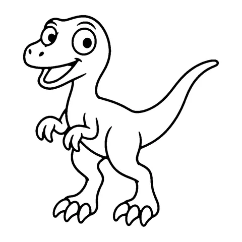 Raptor Dinosaur coloring page