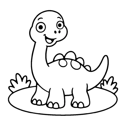 Splashing Dinosaur coloring page