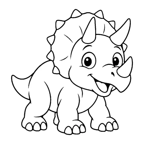 Triceratops coloring page