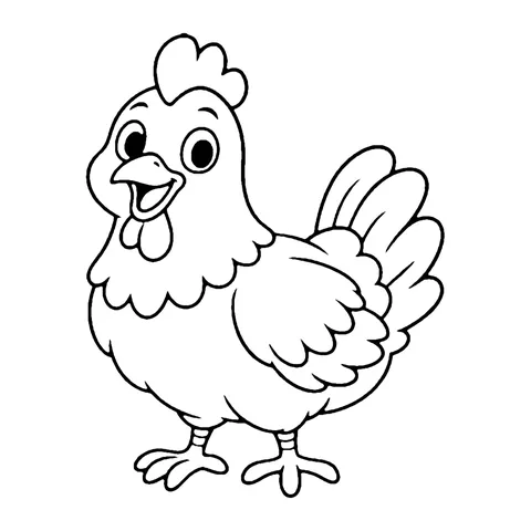 Chicken coloring page