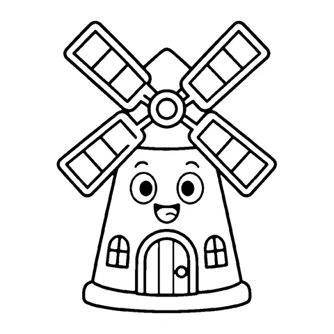 Farm Windmill coloring page