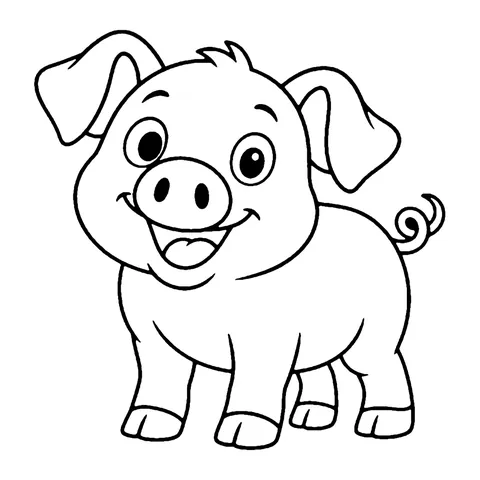Pig coloring page