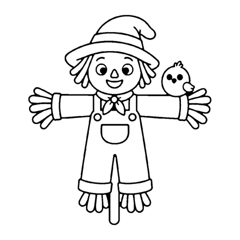 Scarecrow coloring page