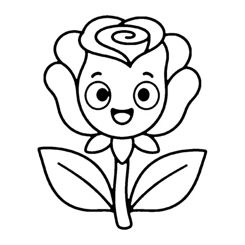 Rose coloring page