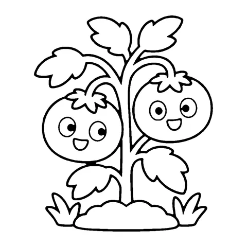 Tomato Plant coloring page