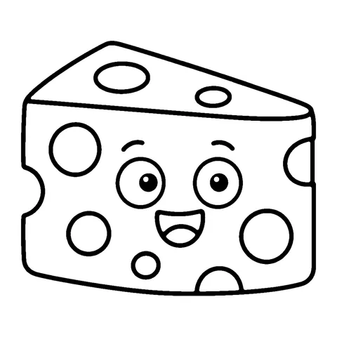 Cheese Wedge coloring page