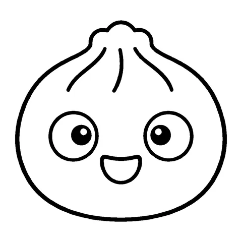 Dumpling coloring page