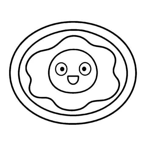 Fried Egg coloring page