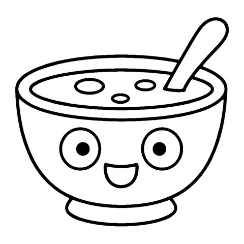 Soup Bowl coloring page