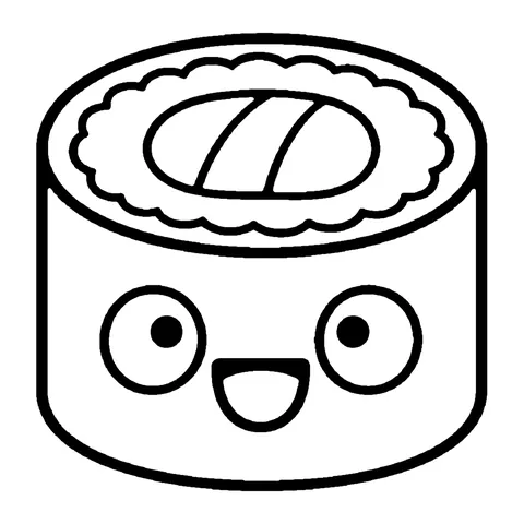 Sushi Roll coloring page