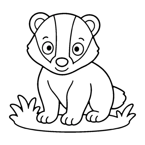 Badger coloring page