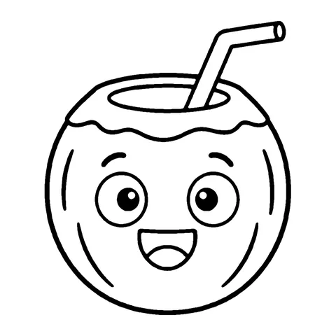 Coconut coloring page