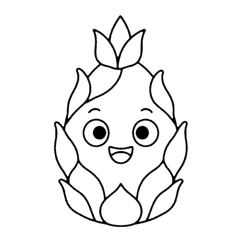 Dragon Fruit coloring page