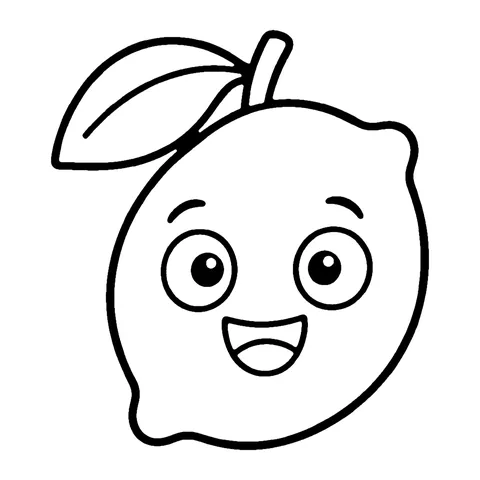 Lemon coloring page
