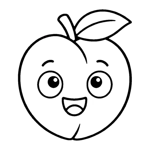 Peach coloring page