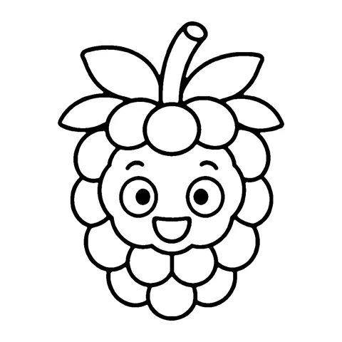 Raspberry coloring page
