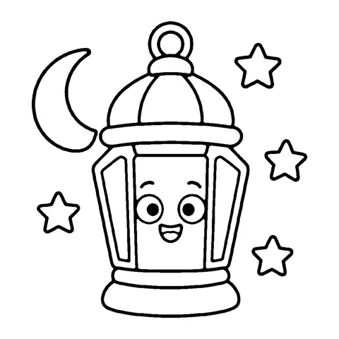 Eid Lantern coloring page