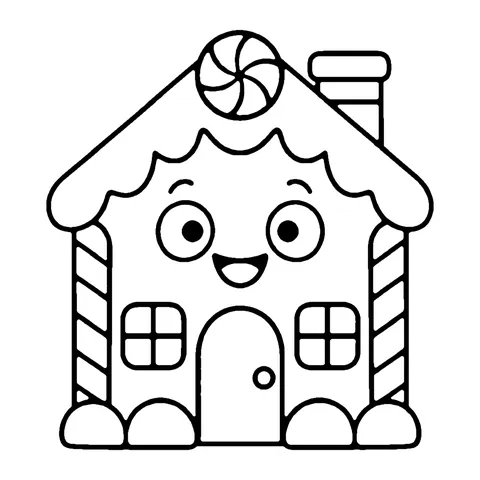 Gingerbread House coloring page