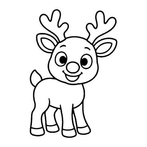 Reindeer coloring page