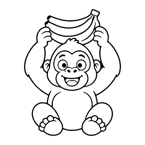 Gorilla coloring page