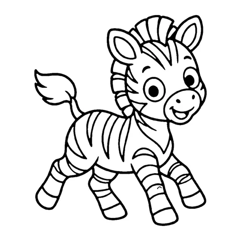 Zebra coloring page