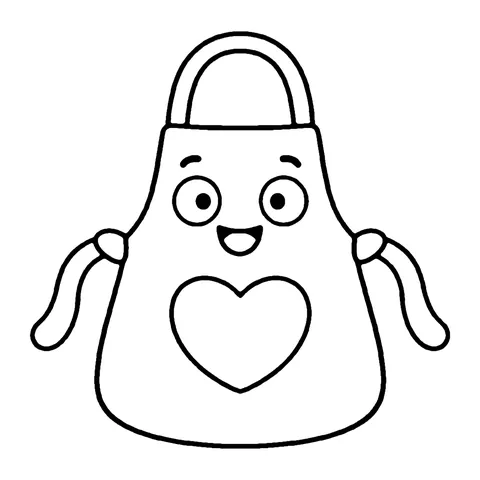 Apron coloring page
