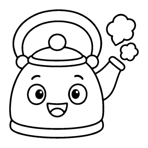 Kettle coloring page