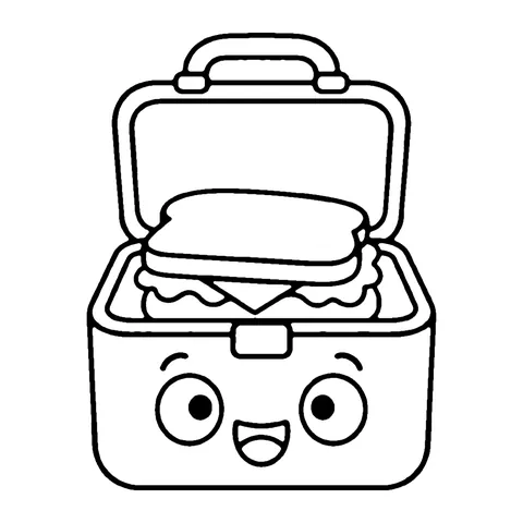 Lunchbox coloring page