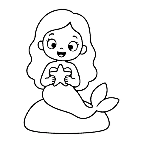 Baby Mermaid coloring page
