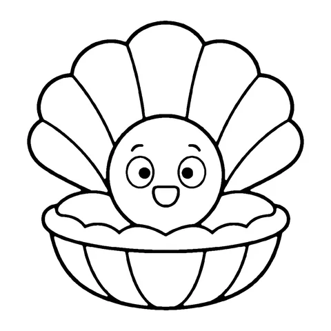 Pearl in a Shell coloring page