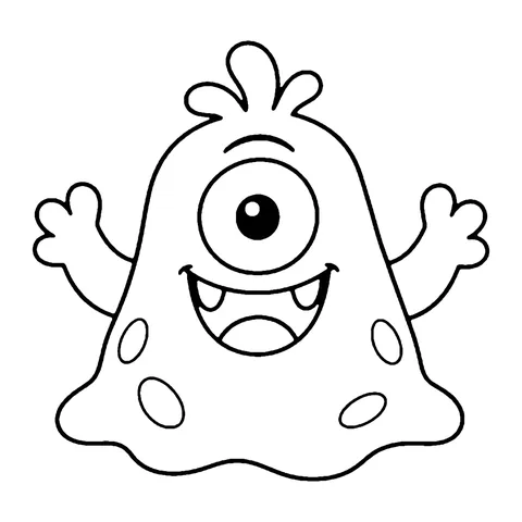 Blob Monster coloring page
