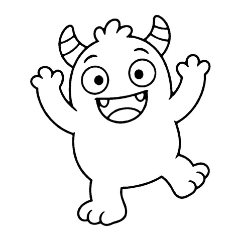 Dancing Monster coloring page