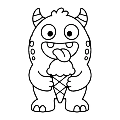 Ice Cream Monster coloring page