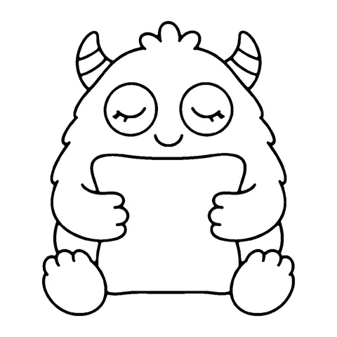 Pillow Monster coloring page