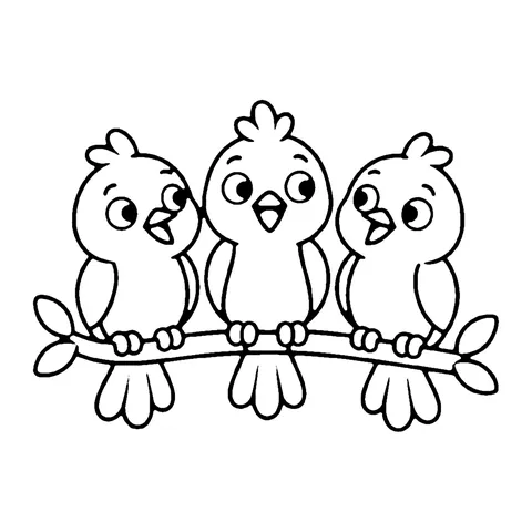 Bird Choir coloring page