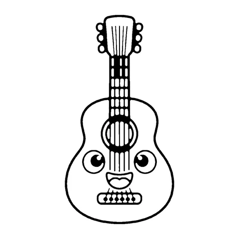 Guitar coloring page