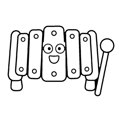 Xylophone coloring page