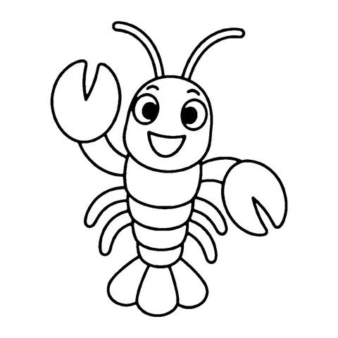 Lobster coloring page