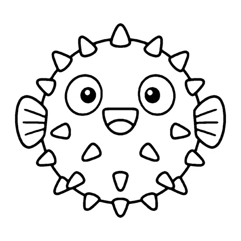 Pufferfish coloring page