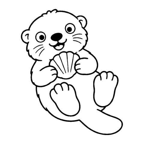 Sea Otter coloring page